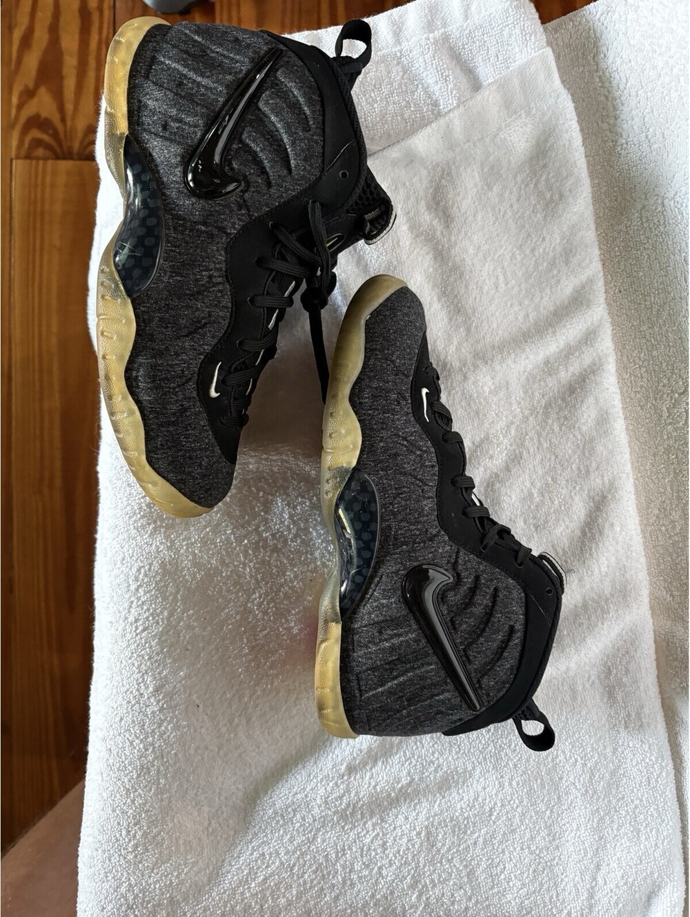 Nike Grade School Little Posite PRO (GS) DK Grey Heather, Size 6Y